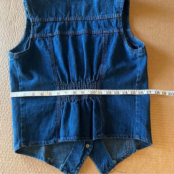 Montgomery Ward Vintage denim Vest, 100%Cotton, snaps closure, size M/L - Picture 7 of 9